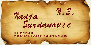 Nadja Surdanović vizit kartica